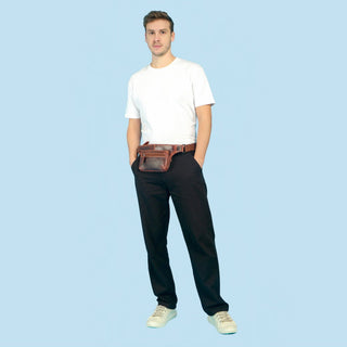 Osaka Leather Belt Bag – Unisex – Chestnut