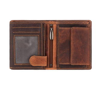 Philip Leather Trifold Wallet for Men in Chestnut