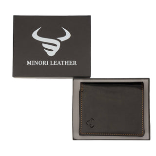 Philip Leather Trifold Wallet for Men in Brown