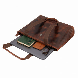 Everett Leather Tote Bag in Chestnut