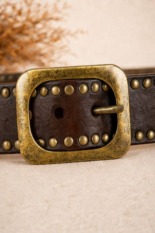 Helios Dark Brown Leather Belt