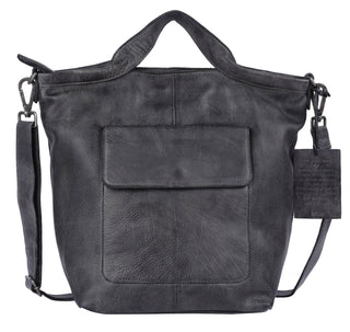 Bianca Handcrafted Leather Tote/Crossbody Bags: Cognac