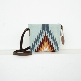 Rebel Zapotec Wool Crossbody–Leather Trim