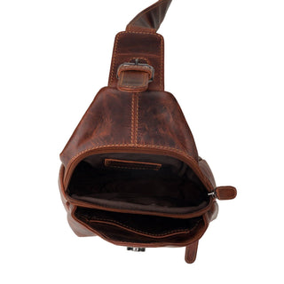 Sydney Leather Crossbody Bag – Unisex – Chestnut