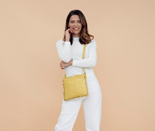 Gabriel Handcrafted Leather Crossbody Bags: Cognac