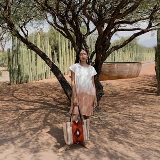 Adobe Rosa Zapotec Wool Tote–Handwoven in Oaxaca