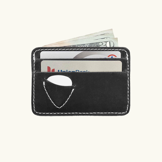 Full-Grain Leather ID Picker's Wallet: Black
