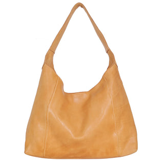 Petite Lindsey Handcrafted Leather Shoulder Bag: Cognac