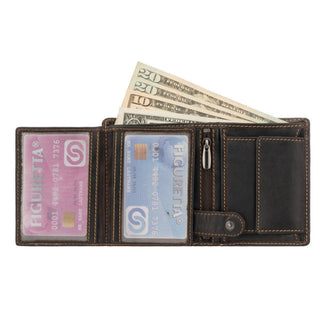 Philip Leather Trifold Wallet for Men in Brown