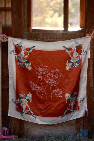Poppy Cowgirl Mulberry Silk 35x35