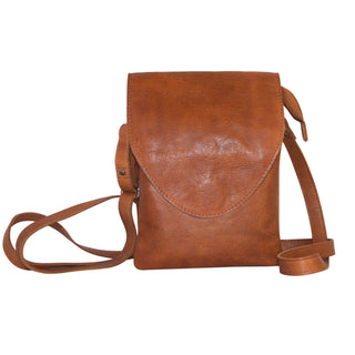 Peck Handcrafted Leather Crossbody Bags: Cognac