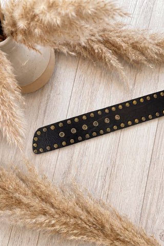NOX Black Leather Sash Belt