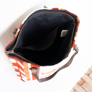 Encuentro Wool Bucket Tote–Leather Strap