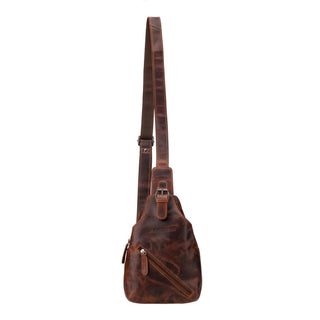 Sydney Leather Crossbody Bag – Unisex – Chestnut
