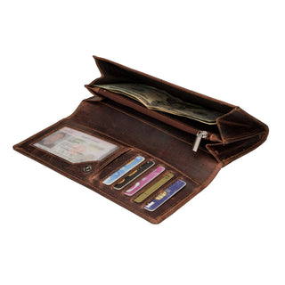 Charlotte Leather Wallet in Chestnut