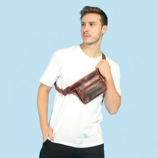 Osaka Leather Belt Bag – Unisex – Chestnut