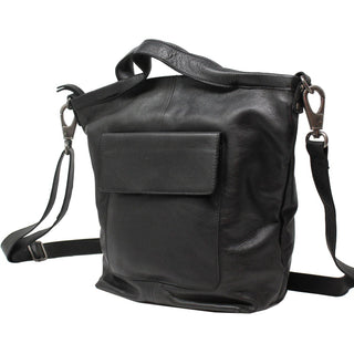 Bianca Handcrafted Leather Tote/Crossbody Bags: Cognac