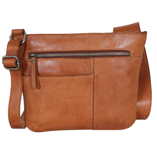 Arden Handcrafted Leather Crossbody Bags: Cognac