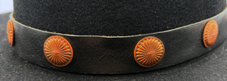 Copper Concha and Leather Hat Band
