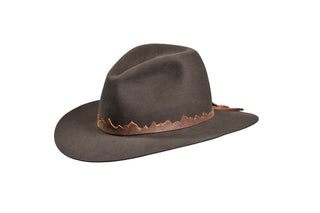 Forest Beaver Fedora, Leather Mountain Band Size 7 3/8