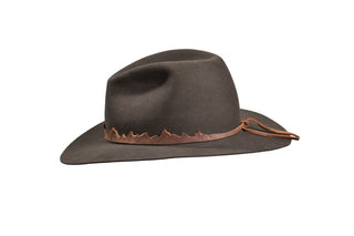 Forest Beaver Fedora, Leather Mountain Band Size 7 3/8