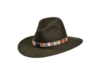 Forest Beaver Fedora, Pendelton Hat Band, Size 7 1/4