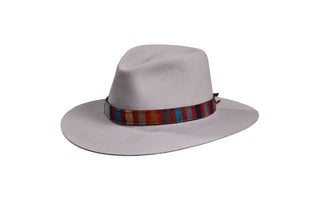 Silverbelly European Hare Fedora with Pendelton Hatband, size 7 1/8