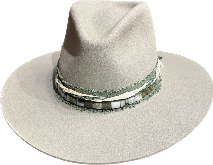 Willow - Hare Fur Fedora Hat for Sale in Green