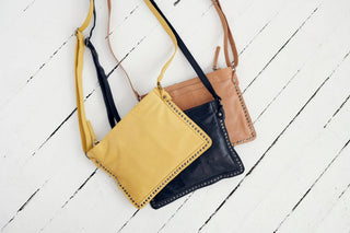 Gabriel Handcrafted Leather Crossbody Bags: Cognac