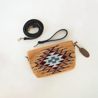 Golden Hour Convertible Wool Clutch–Crossbody