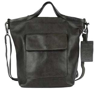 Bianca Handcrafted Leather Tote/Crossbody Bags: Cognac