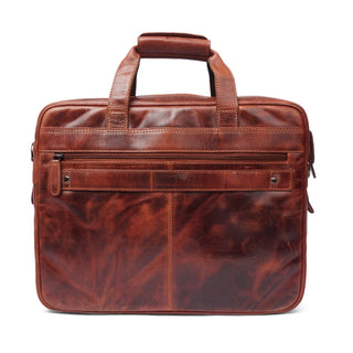 Sutton Leather Briefcase 16" Bag – Unisex – Chestnut