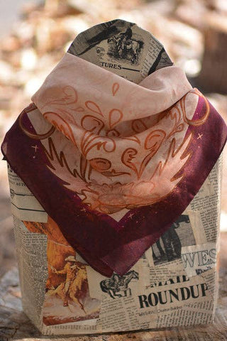 Show Day D Ring Snaffle Bit Wild Rag Scarf in Vintage Plum Unique Gift