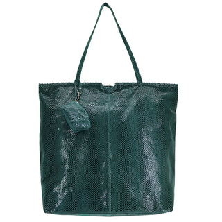 Gemma Teal Handcrafted Leather Tote Bags