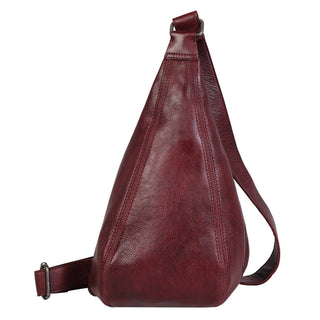 Hippie Small Oxblood Handcrafted Leather Sling Bags