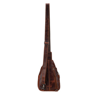 Sydney Leather Crossbody Bag – Unisex – Chestnut
