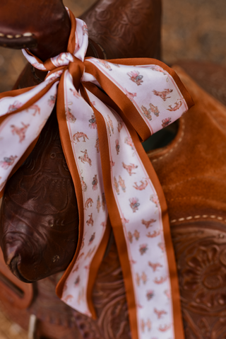Saddle Club Western Twilly Scarf: Equestrian Cowgirl Silky Chiffon Hair & Neck Scarf