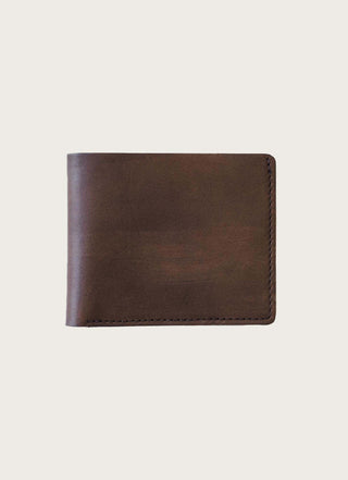 Full-Grain Leather Bifold Wallet: Chocolate