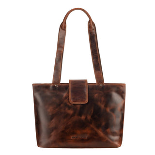 Everett Leather Tote Bag in Chestnut
