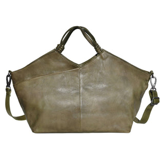Nelly Handcrafted Leather Tote/Crossbody Bags: Denim