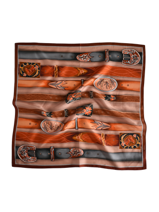 Belts and Buckles Wild Rag Western Silk Scarf