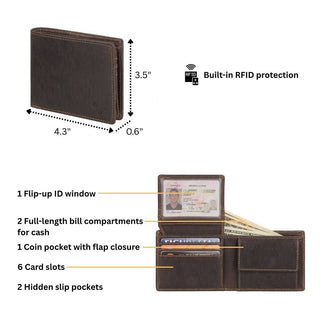 Charlie Leather Wallet – Men – Brown