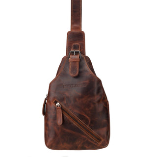 Sydney Leather Crossbody Bag – Unisex – Chestnut