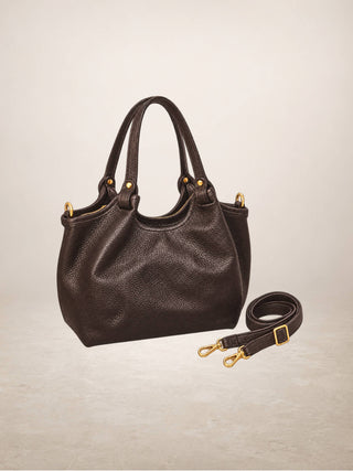 KELLI - Leather bag: Wine red