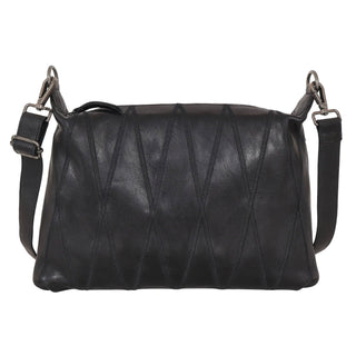 Avery Diamond Leather Crossbody Bag: Cognac