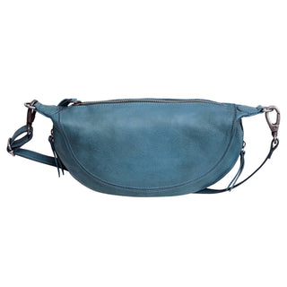 Crosby Handcrafted Leather Sling/Crossbody Bags: Denim