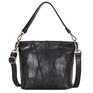 Ivy Diamond Leather Crossbody Bag: Cognac