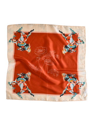 Poppy Cowgirl: Western Scarf Bandana Silk Tencel Wild Rag