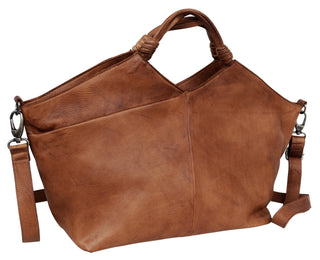 Nelly Handcrafted Leather Tote/Crossbody Bags: Denim
