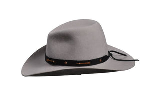 European Hare Teardrop Cowboy Hat – Handmade Silverbelly Western Hat - Size 7 5/8
